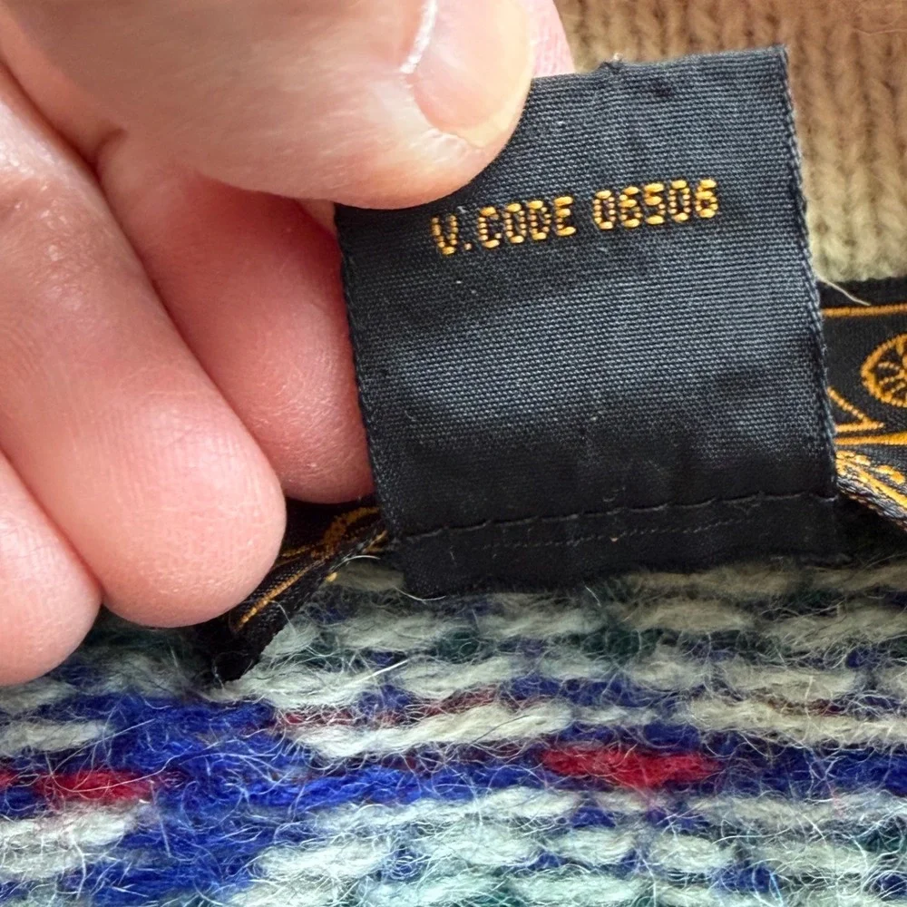 Vintage Eddie Bauer Nordic Fair Isle Sweater Mens M Gray Wool Blend Outdoor - Picture 4 of 11